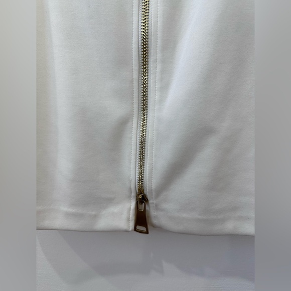 Calvin Klein Women's Cream Zip-Front Dress - Size 14 - Picture 6 of 15